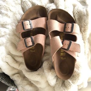 Birkenstock Arizona Sandals Suede Leather Pink
